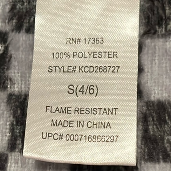 🆕 Cuddl Duds Boys Hooded Robe Black Gray Checkered S(4-6) Belted Cozy Winter - Picture 5 of 7